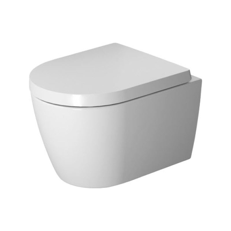 DURAVIT ME by Starck Compact 37 x 48 cm závesná WC misa Rimless, Durafix s glazúrou Hygiene Glaze 2530092000