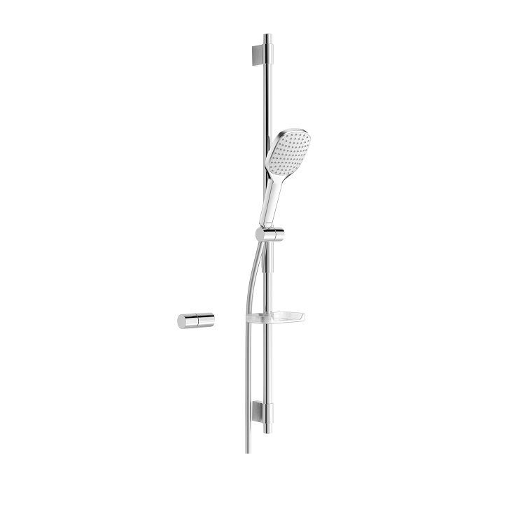 HANSA ACTIVEJET Style sprchový set 97 s 1-polohovou sprchou biela/chróm a poličkou 84370210