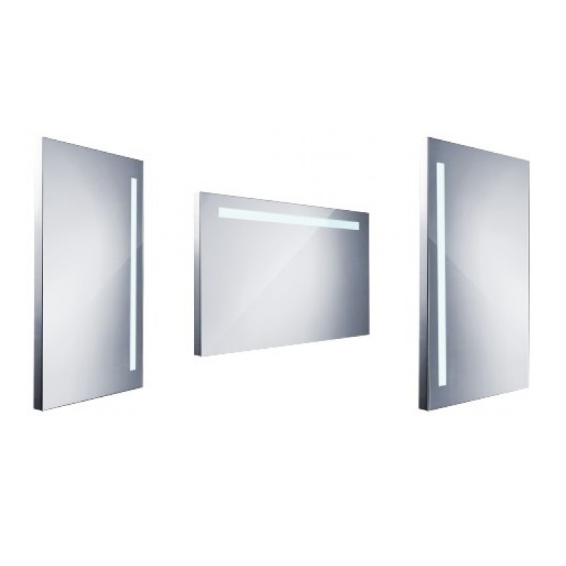 NIMCO zrkadlo podsvietené LED 1000 60 x 100 cm hliníkový rám ZP 1004