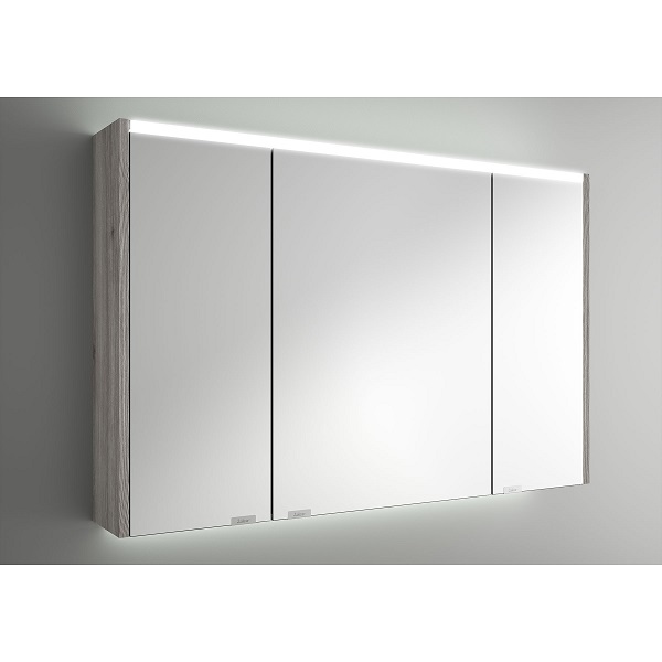 Salgar ALLIANCE 1000 zrkadlová skrinka 3-dverová s LED horným a spodným osvetlením, Bay Pine 83191