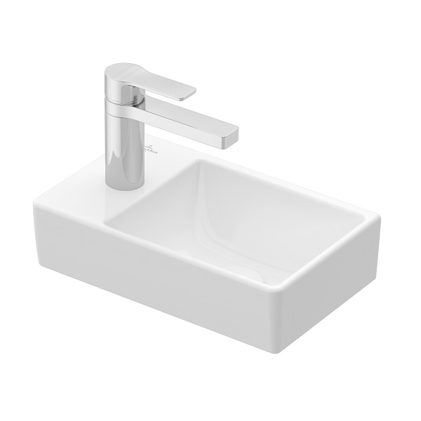 VILLEROY & BOCH Avento umývadlo 36 x 22 s otvorom na batériu vľavo biela s CeramicPlus,  43003RR1